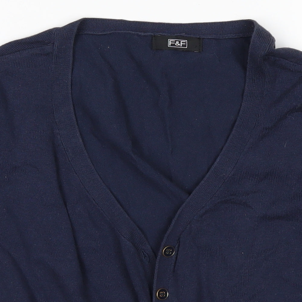 F&F Girls Blue   Cardigan Jumper Size 12 Years
