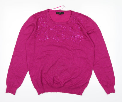 Womens UK Size L Mudflower Pink Basic T-Shirt