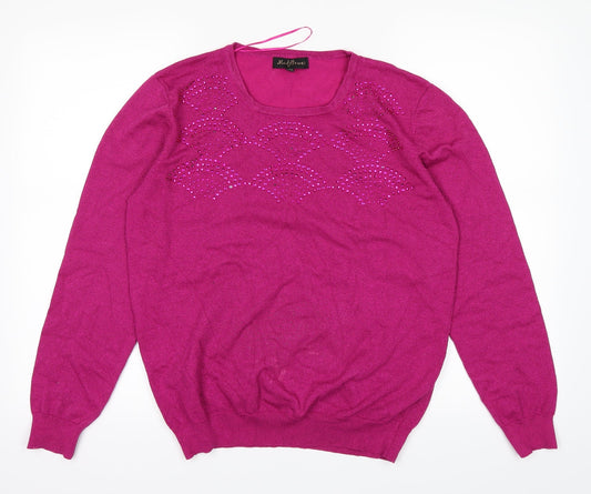 Womens UK Size L Mudflower Pink Basic T-Shirt