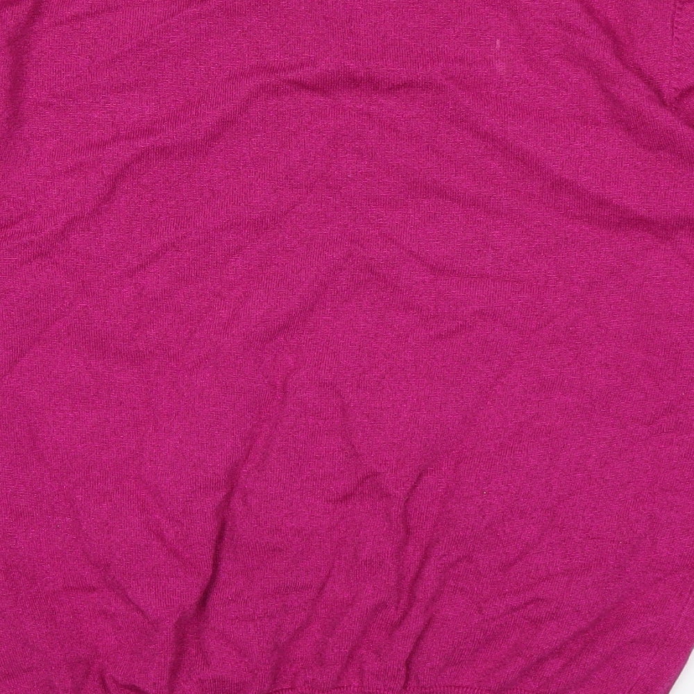 Womens UK Size L Mudflower Pink Basic T-Shirt