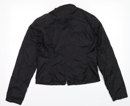 Womens UK Size 10 Marks and Spencer Black Windbreaker Coat