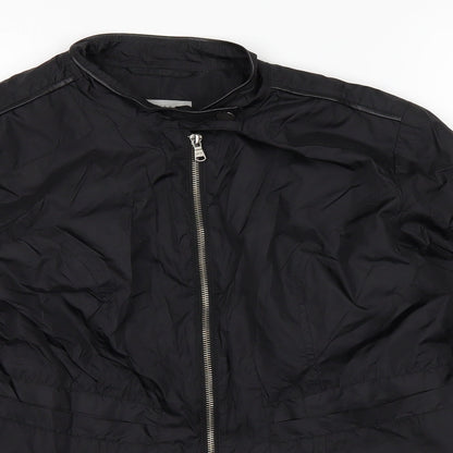 Womens UK Size 10 Marks and Spencer Black Windbreaker Coat
