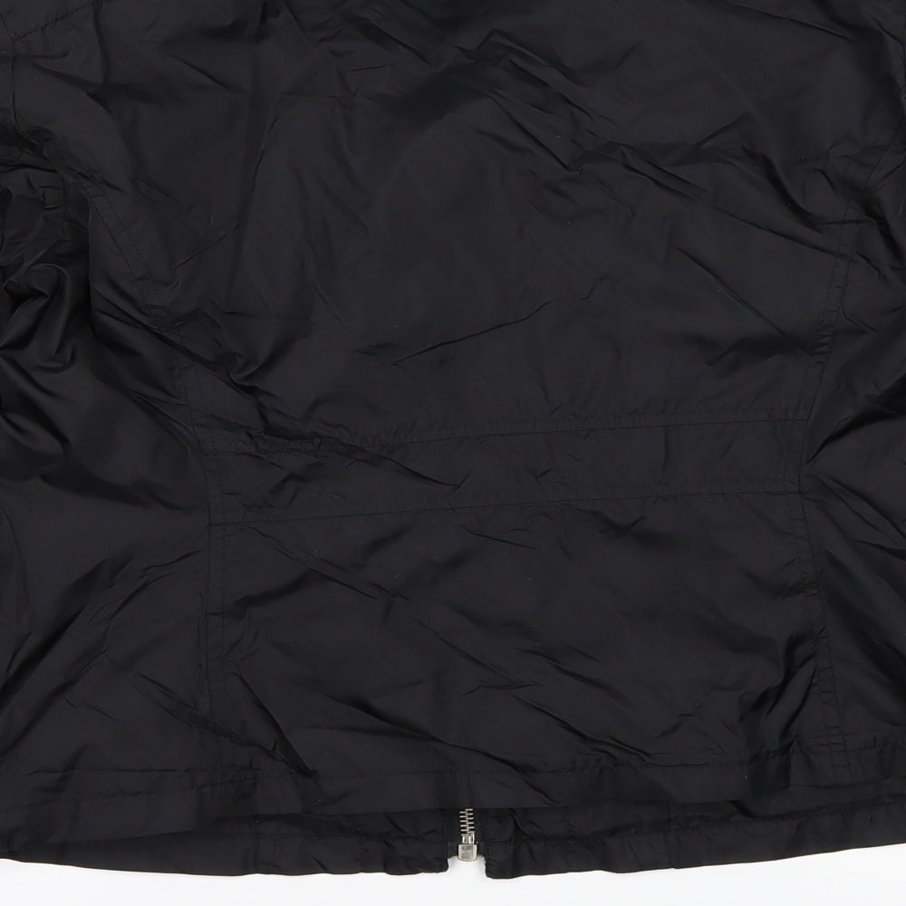 Womens UK Size 10 Marks and Spencer Black Windbreaker Coat