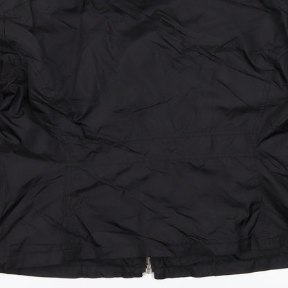 Womens UK Size 10 Marks and Spencer Black Windbreaker Coat