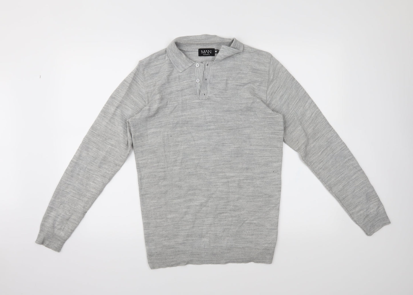Boohoo Mens Grey   Pullover Jumper Size S