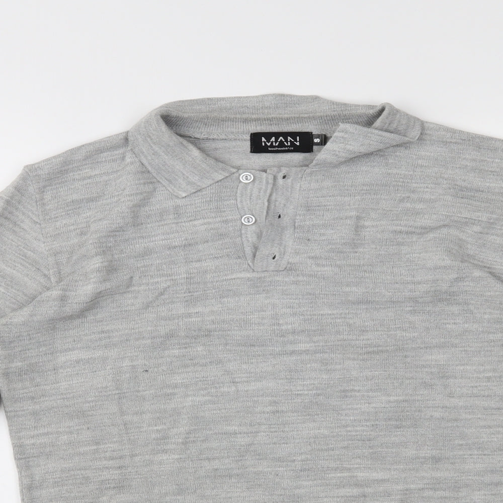 Boohoo Mens Grey   Pullover Jumper Size S