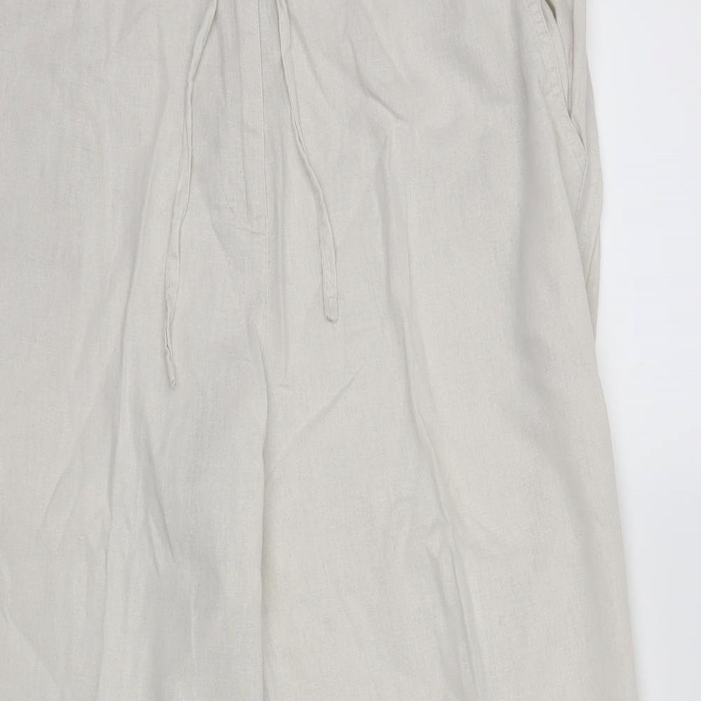 Mia Moda Womens Beige   Trousers  Size 16 L27 in