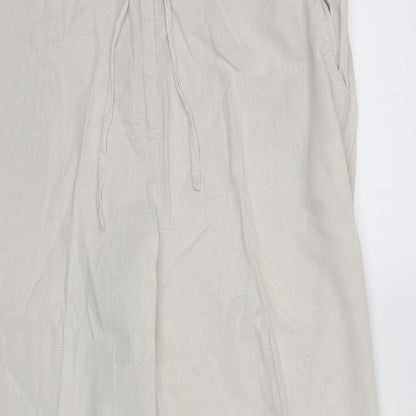 Mia Moda Womens Beige   Trousers  Size 16 L27 in