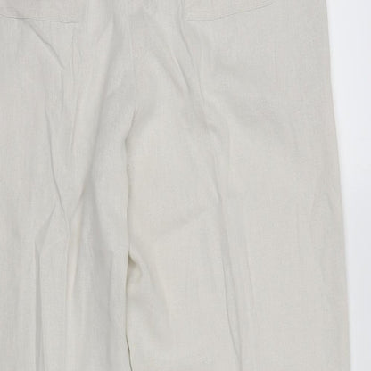 Mia Moda Womens Beige   Trousers  Size 16 L27 in