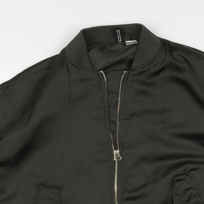 H&M Womens Green   Bomber Jacket Coat Size 6