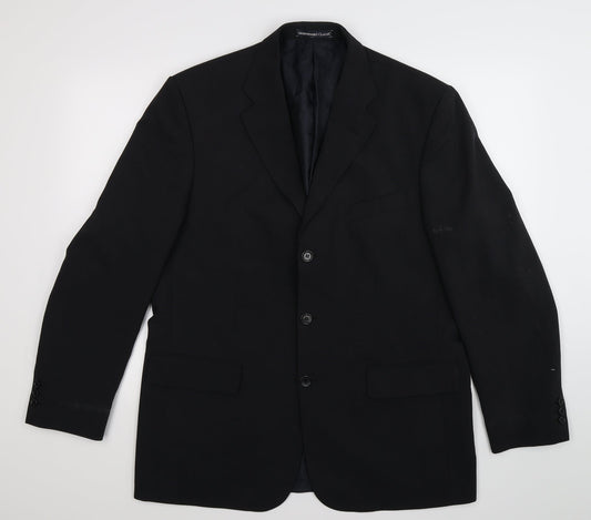 Mens UK Size 42 greenwoods Regular Black Suit Jacket