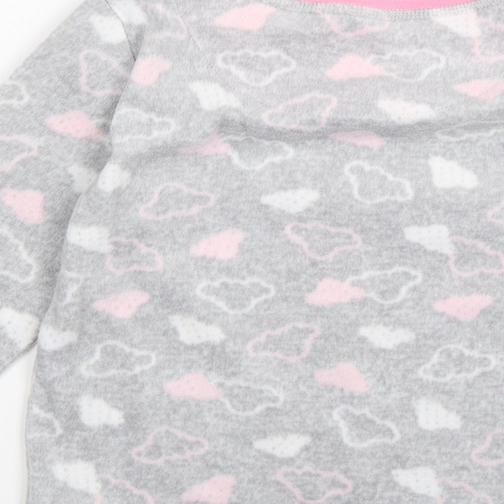 Young Dimension Girls Grey Geometric Fleece Top Pyjama Top Size 7-8 Years  - still dreaming