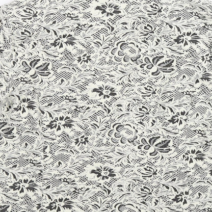 Papaya Womens Beige Floral Knit Jacket Blazer Size 16