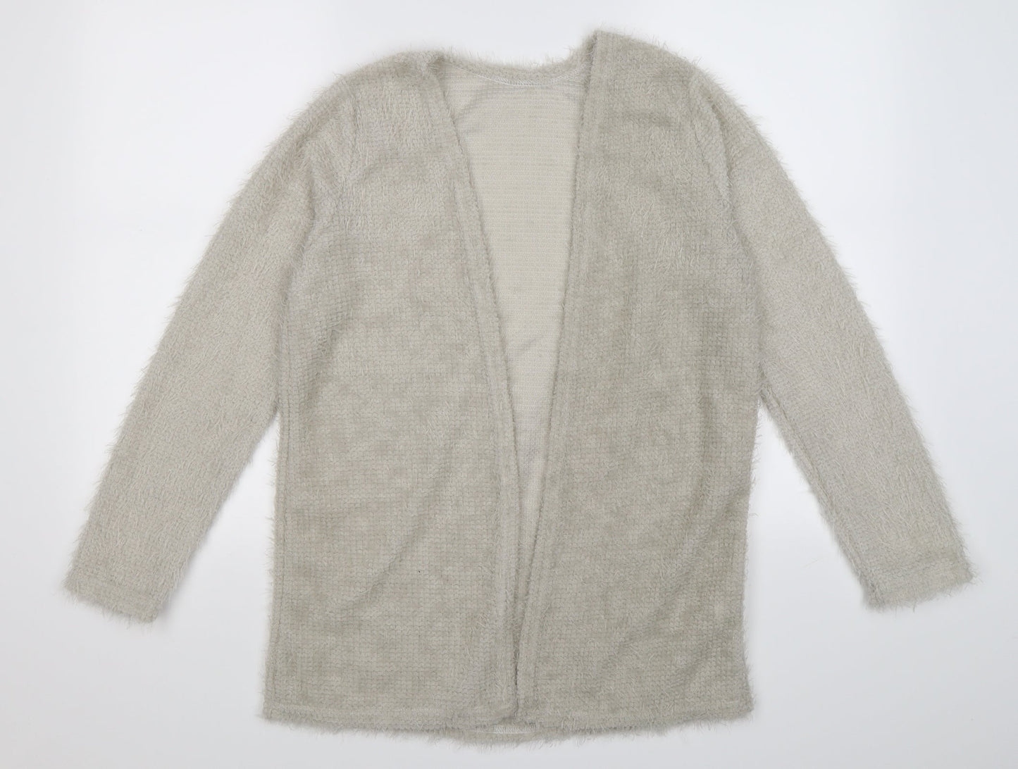 Preworn Girls Grey  Knit Cape Jumper Size 2XL