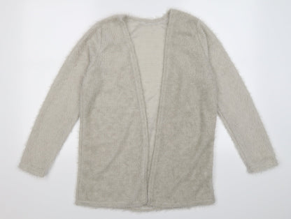 Preworn Girls Grey  Knit Cape Jumper Size 2XL