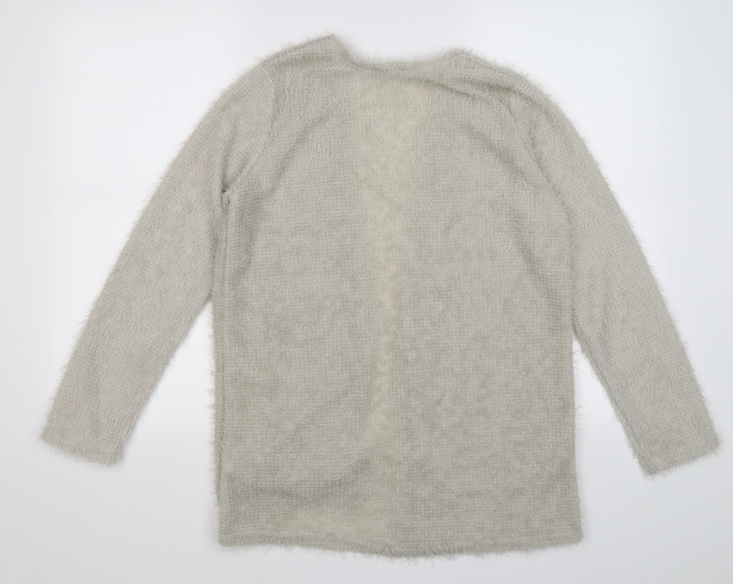 Preworn Girls Grey  Knit Cape Jumper Size 2XL