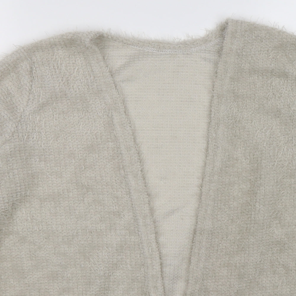 Preworn Girls Grey  Knit Cape Jumper Size 2XL