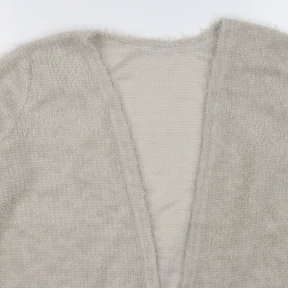 Preworn Girls Grey  Knit Cape Jumper Size 2XL