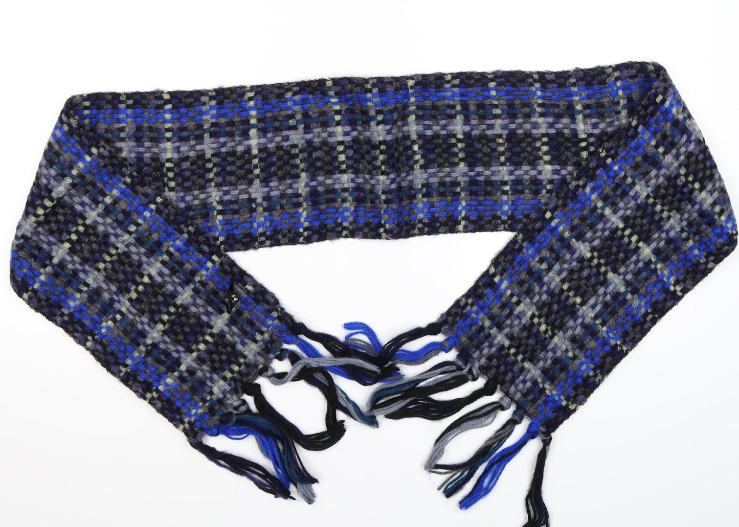 Per Una Womens Blue Check Knit  Scarf