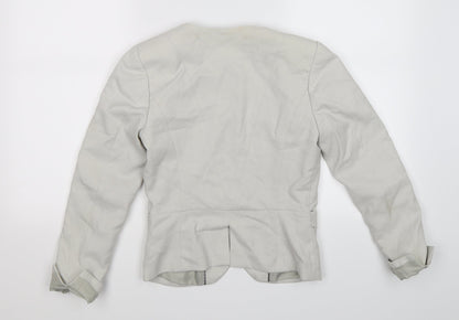 H&M Womens Beige   Jacket Blazer Size 6