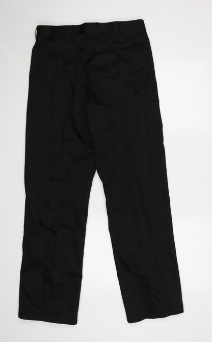 Mens UK Size 32 benchwork Regular Fit  Black Trousers