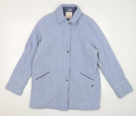 Womens UK Size 14 EWM Blue Windbreaker Coat