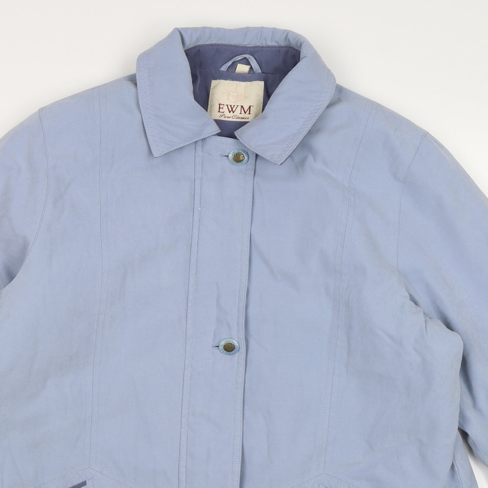 Womens UK Size 14 EWM Blue Windbreaker Coat