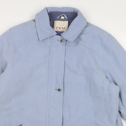 Womens UK Size 14 EWM Blue Windbreaker Coat