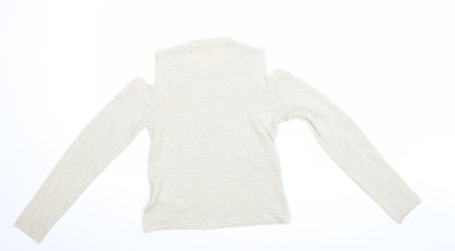 Primark Womens Beige Striped  Pullover Jumper Size 6