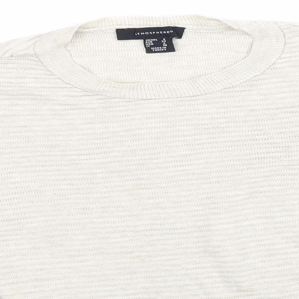 Primark Womens Beige Striped  Pullover Jumper Size 6