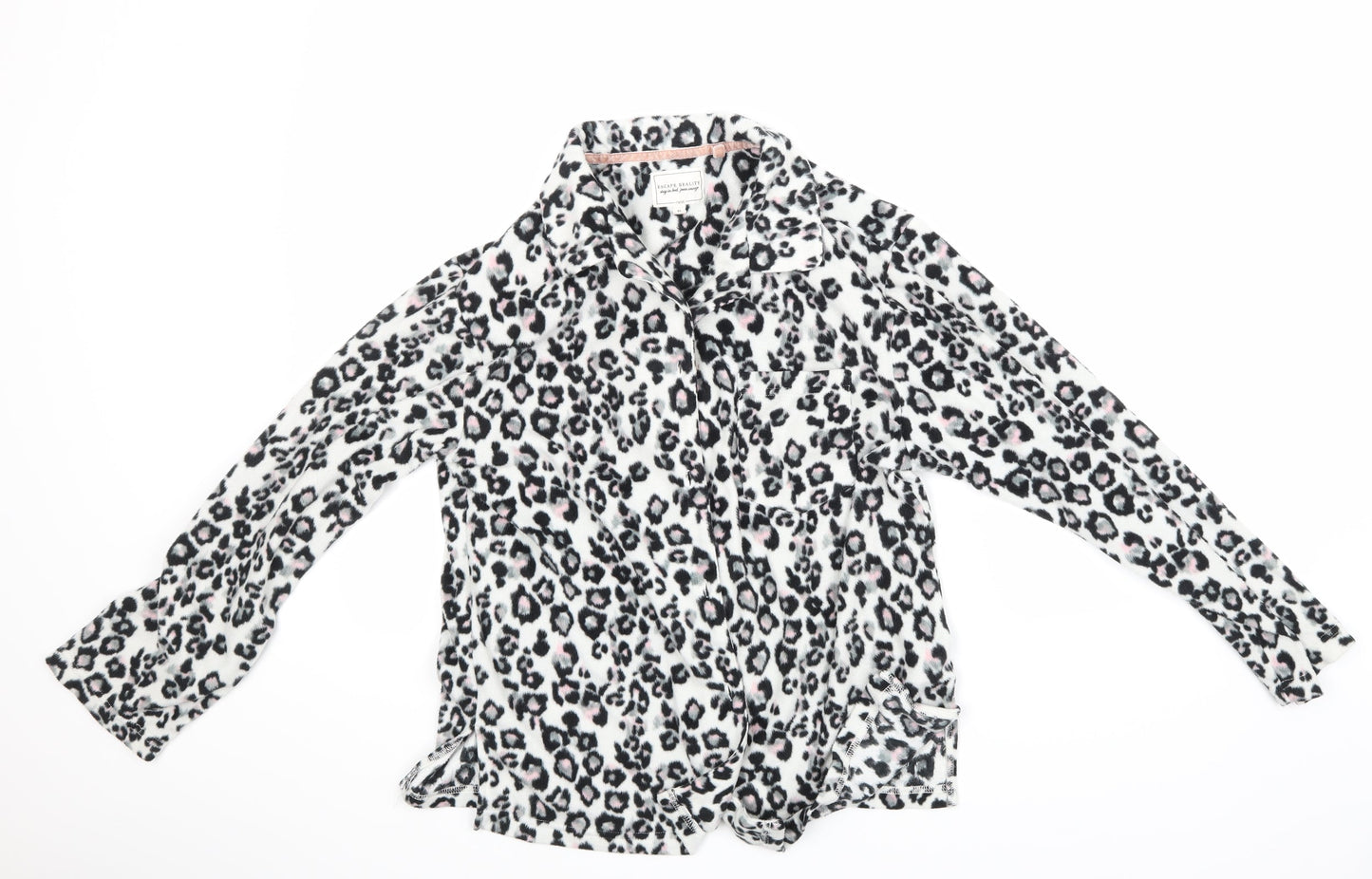 NEXT Womens White Animal Print  Top Pyjama Top Size 4