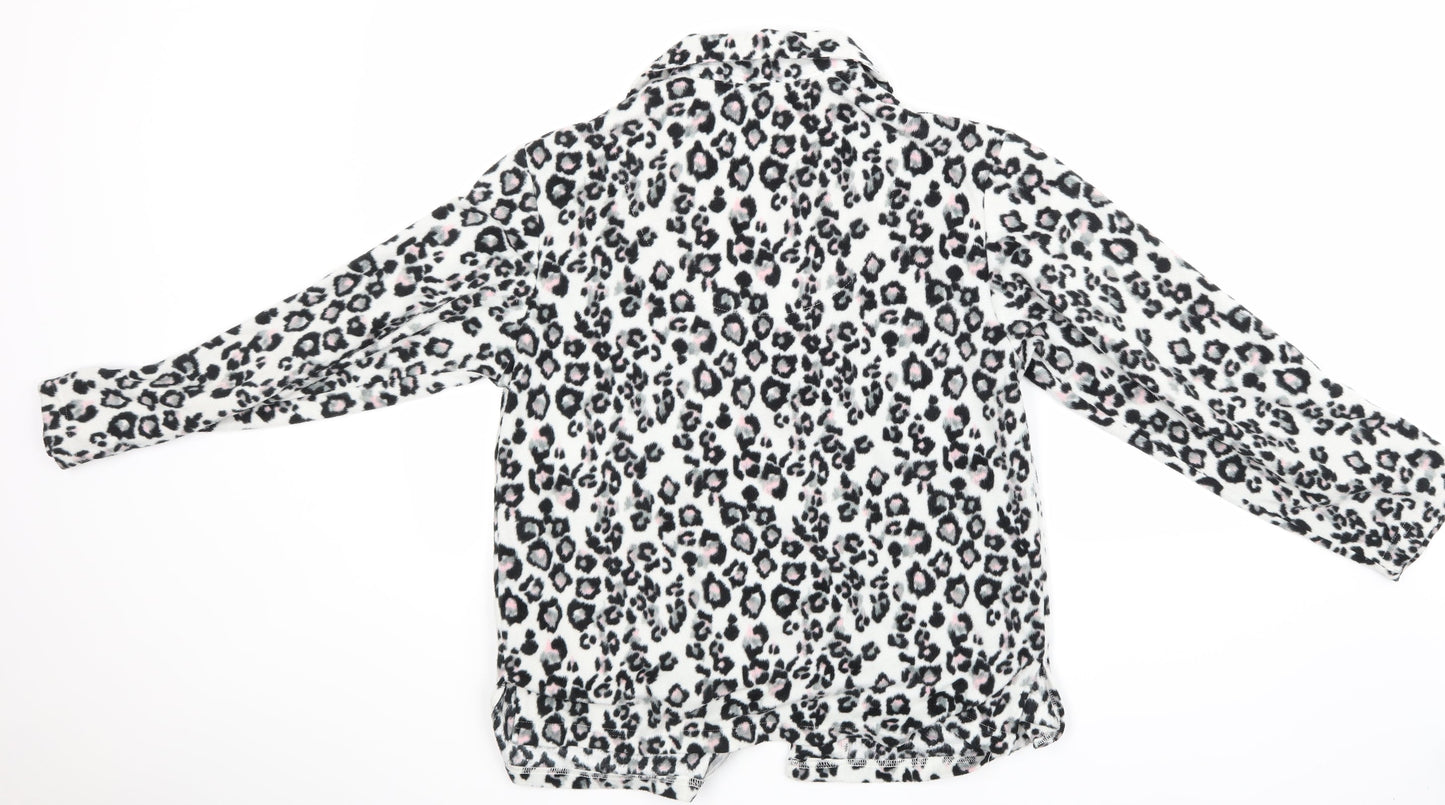 NEXT Womens White Animal Print  Top Pyjama Top Size 4