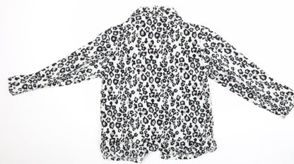 NEXT Womens White Animal Print  Top Pyjama Top Size 4