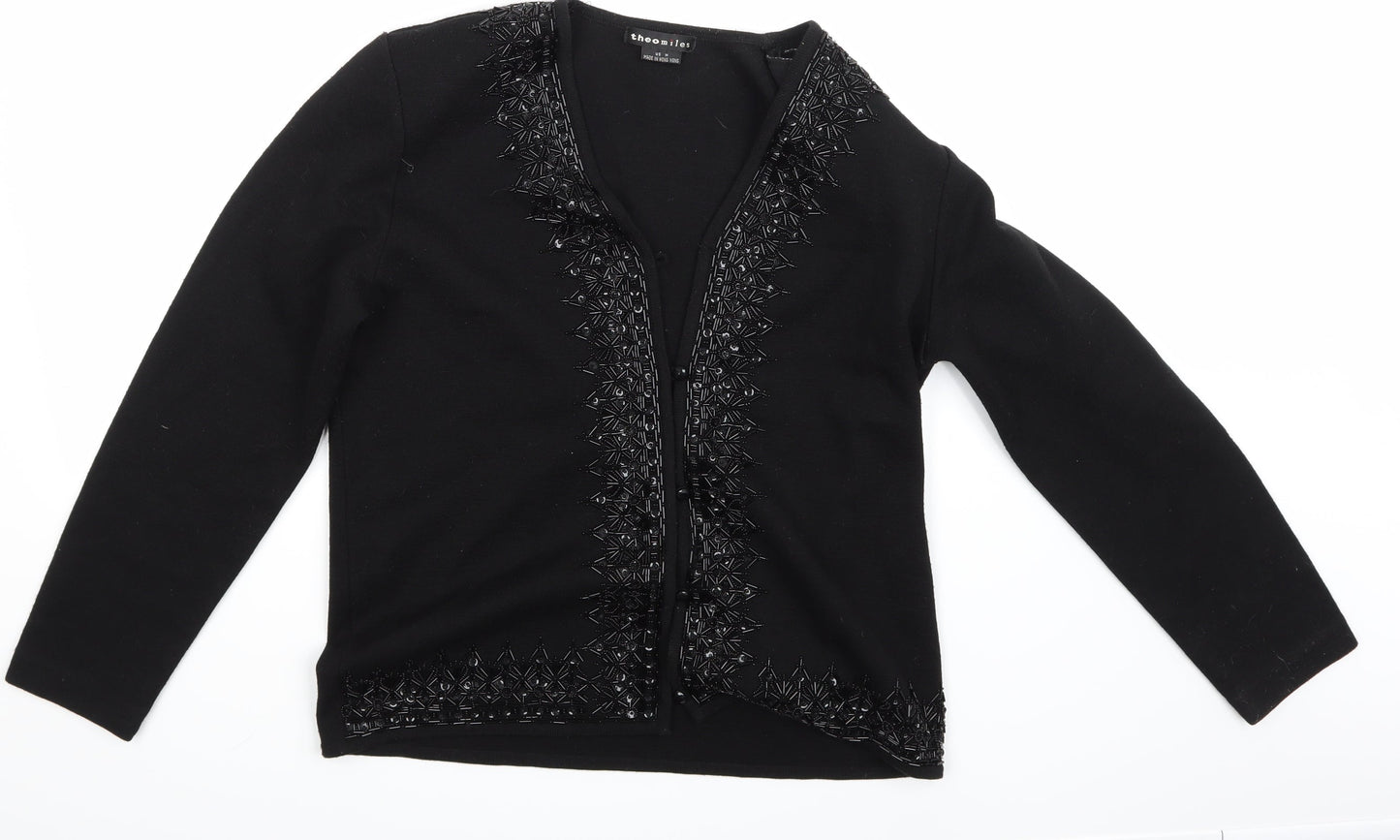 theomiles Womens Black   Cardigan Jumper Size 10