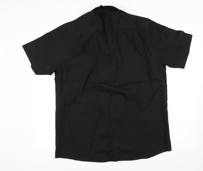 George Mens Black    Button-Up Size 16.5