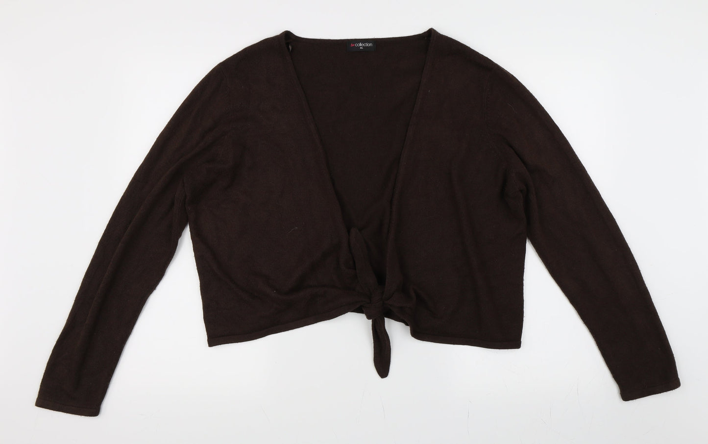 BM Collection Womens Brown   Cardigan Jumper Size XL