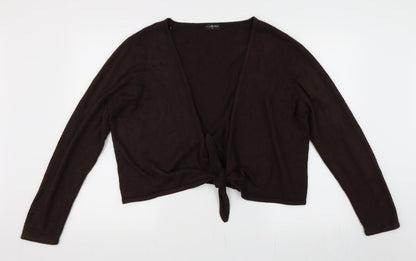 BM Collection Womens Brown   Cardigan Jumper Size XL