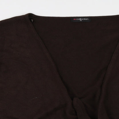 BM Collection Womens Brown   Cardigan Jumper Size XL