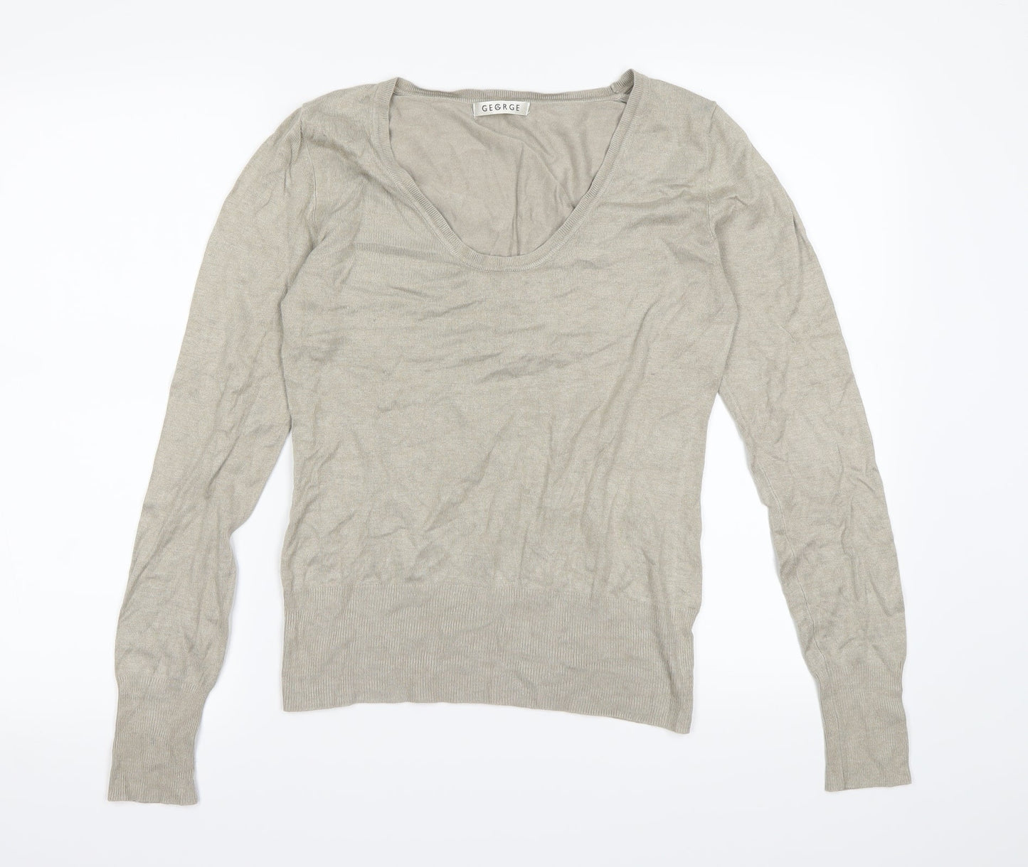 George  Womens Beige   Pullover Sweatshirt Size 12