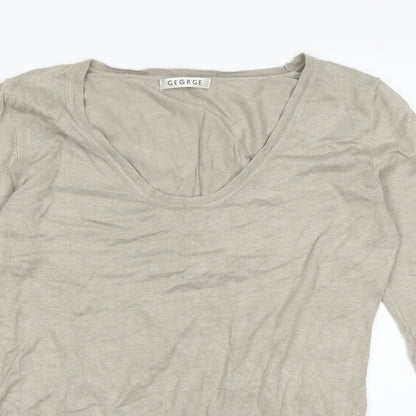 George  Womens Beige   Pullover Sweatshirt Size 12