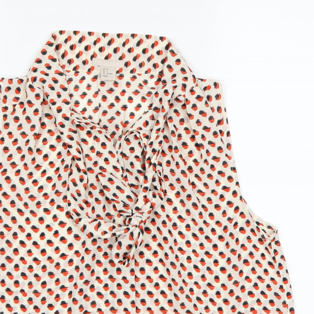 Womens UK Size 6 H&M Red Basic Blouse