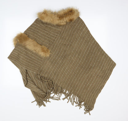 Apricot Womens Beige   Jacket Poncho One Size