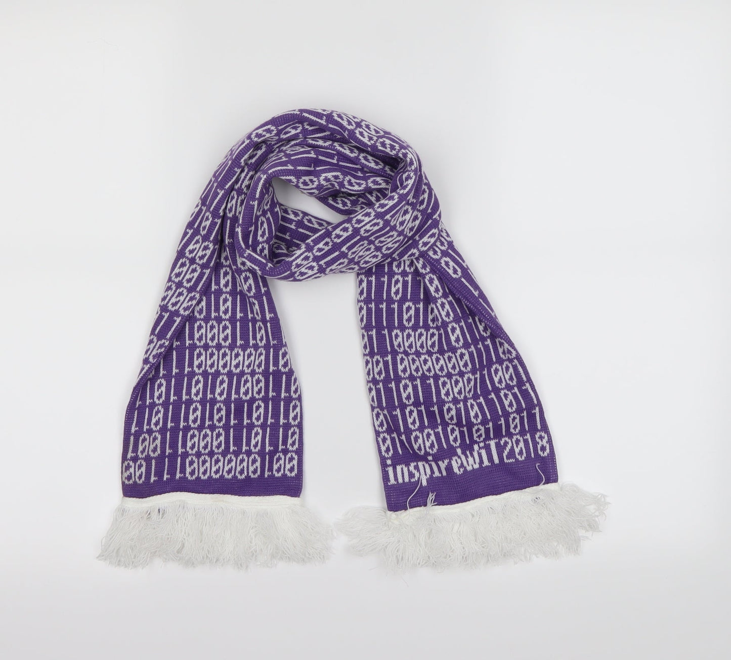 Pre Worn  Purple Geometric   Scarf