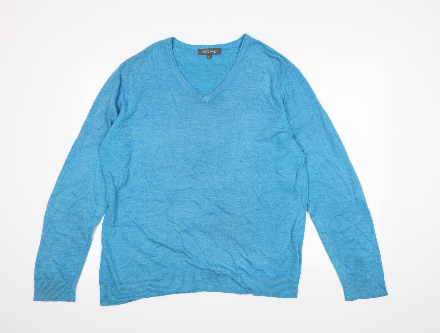 Mens UK Size XL M&S Blue Pullover Sweatshirt