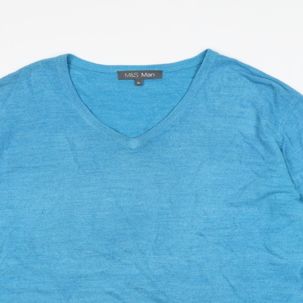 Mens UK Size XL M&S Blue Pullover Sweatshirt