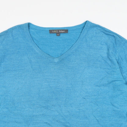 Mens UK Size XL M&S Blue Pullover Sweatshirt