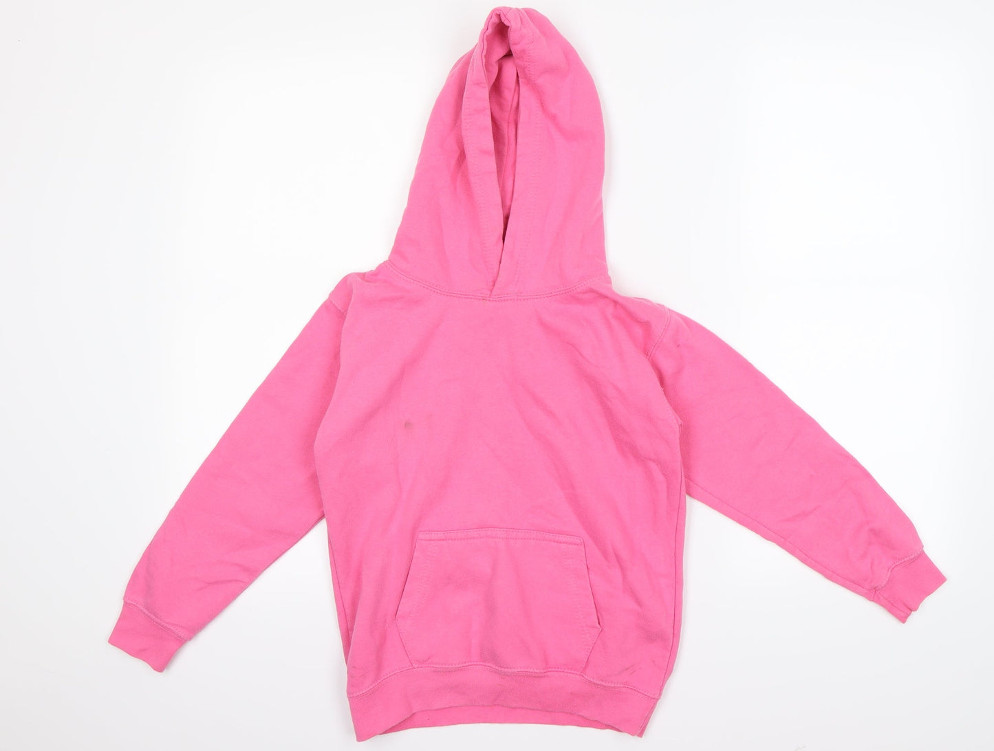 Awdis Girls Pink   Pullover Hoodie Size 7-8 Years