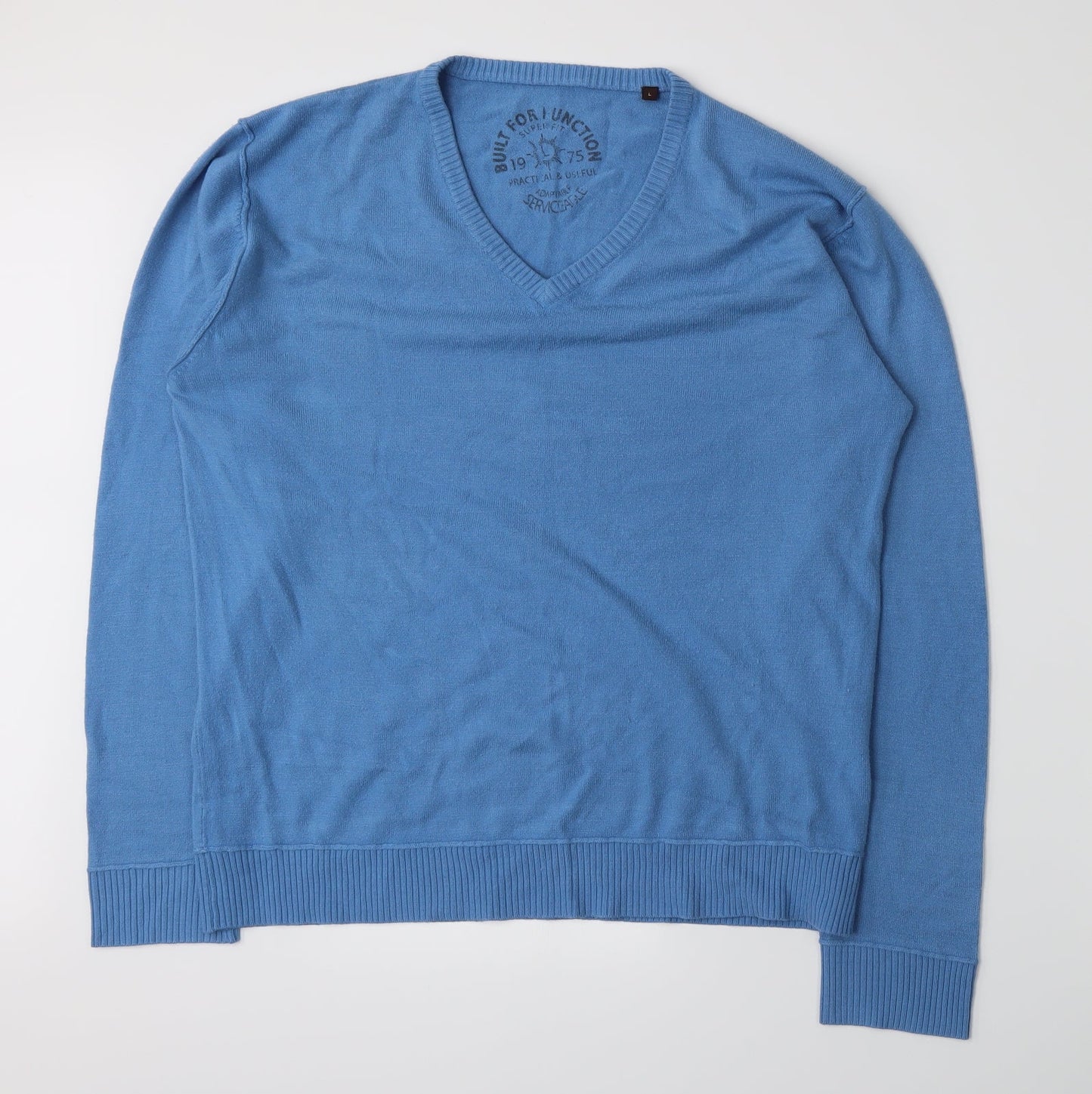 Preworn Mens Blue  Knit Pullover Jumper Size L