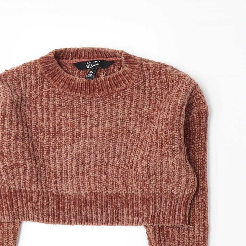 New Look Girls Orange  Knit Pullover Jumper Size 9 Years