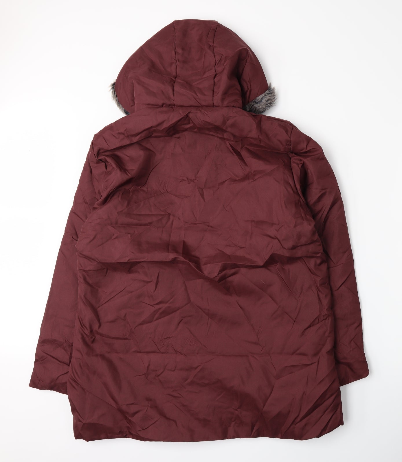 Womens UK Size M Anne De Lancay Red Parka Coat